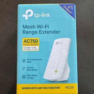 TP-Link White Dual-Band Range Extender